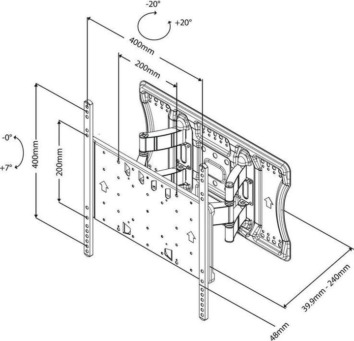 Immagine prodotto Multibrackets M VESA Super Slim Tilt & Turn HD (Muro, 85", 52 kg)
