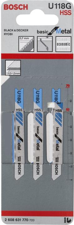 Produktbild Bosch Professional Zubehör U 118 G Basic for Metal