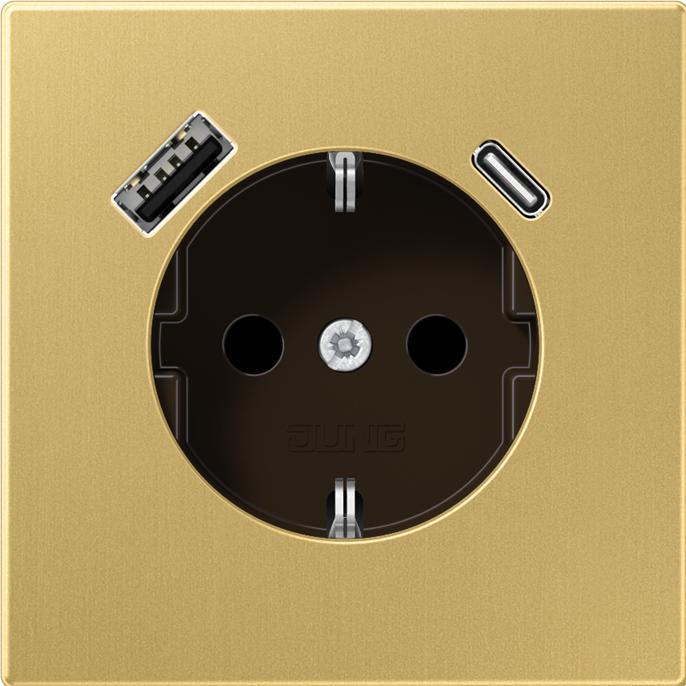 Actual product image JUNG AL1520-15CAD SCHUKO socket outlet w.USB