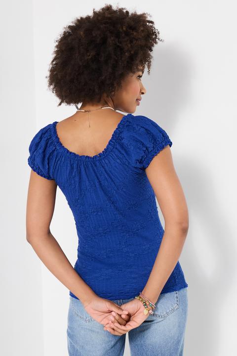 Produktbild Joe Browns Textured Jersey Top with Elasticated Neckline (48)