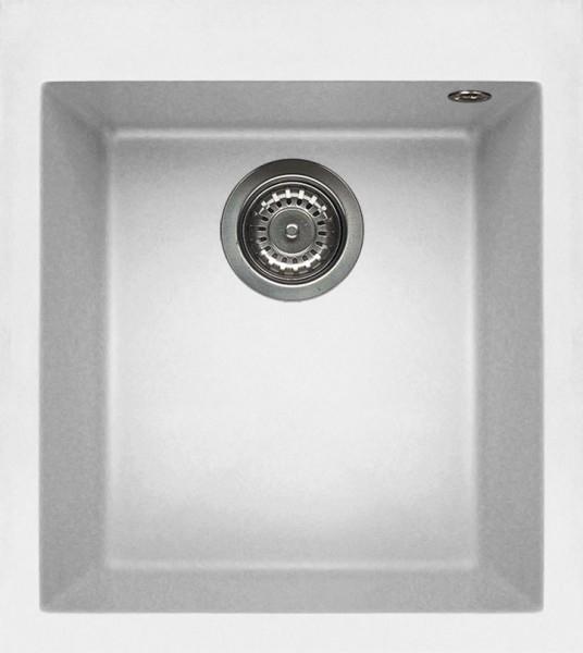 Immagine prodotto Elleci Quadra 100 Lavello montato su piano Rettangolare Granitek (Lavandino montato in alto, 50 cm, 41 cm)