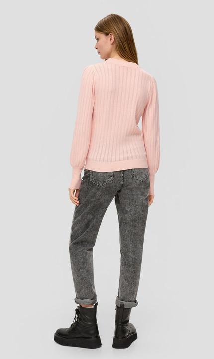 Produktbild s.Oliver Strickpullover Strickpullover mit Ajourmuster (XXL)