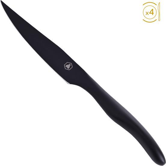 Actual product image Laguiole Set Of 4 Black Steak Knives (4 Piece, Knife)