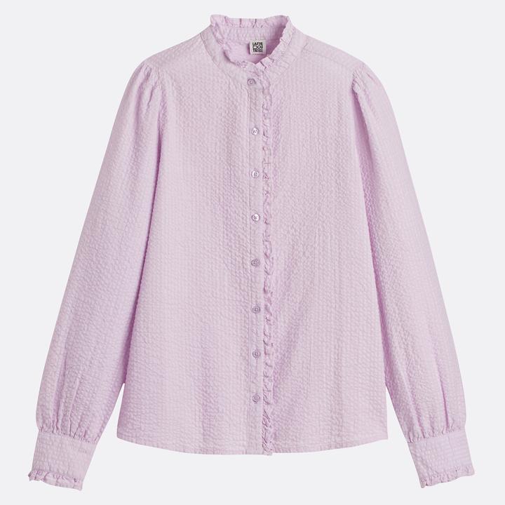 Produktbild La Redoute Collections Langärmelige Bluse mit Rüschenkragen (48)