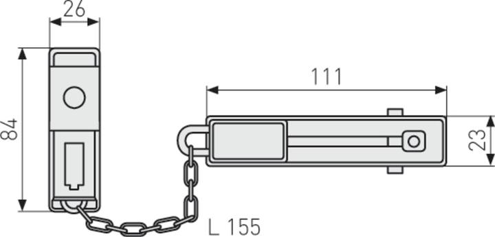 Actual product image Abus Door locking chain SK78 W