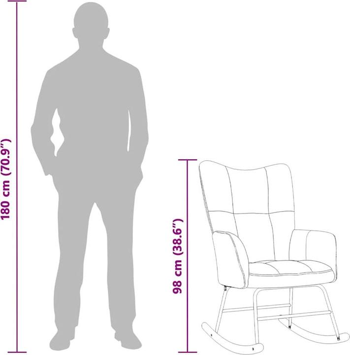 Produktbild vidaXL Schaukelstuhl