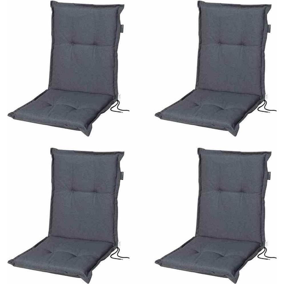 Allibert, Sitzkissen, Set 4x Pana. grau A nied 50% BW 45% Polyester