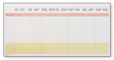 Actual product image Simplex Wochenplaner immerwährend 40350.26 1W/1S 50 Blatt ML 42x21cm (1 week / 1 page)