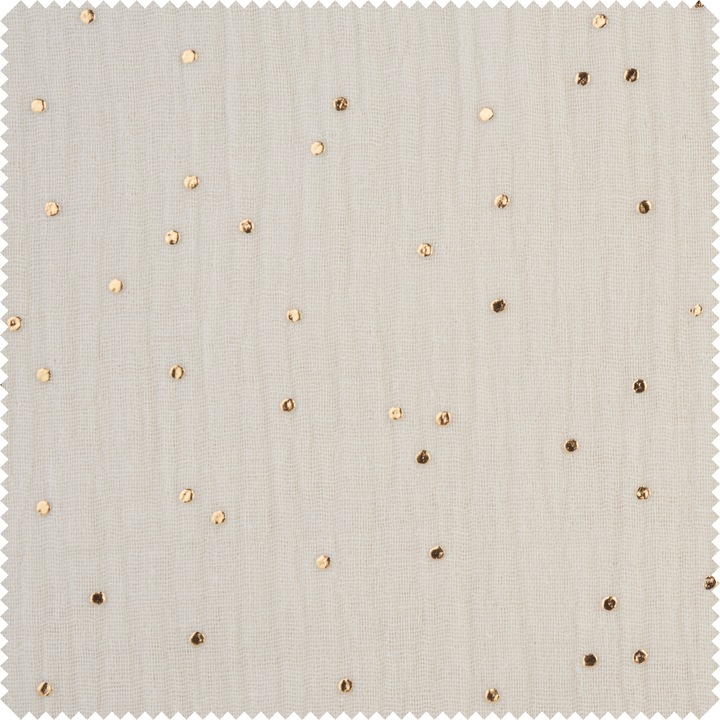 Produktbild VBS Musselin Baumwoll-Stoff "Goldene Punkte", B 130 cm, Meterware