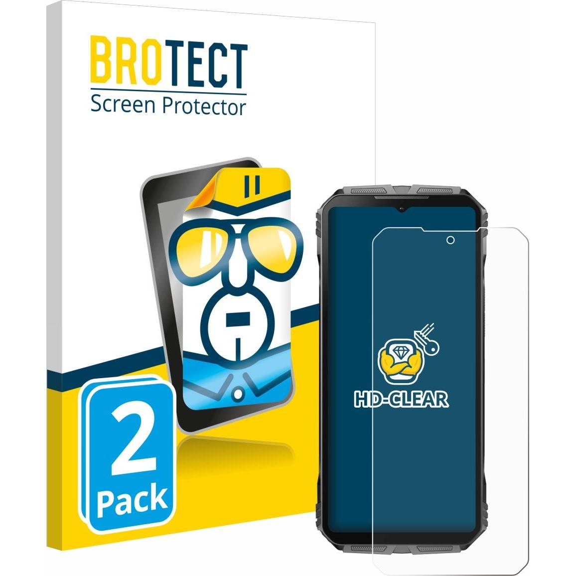BROTECT Pellicola Trasparente (2 pz., ZTE Blade V40 Pro), Pellicola protettiva smartphone, Trasparente