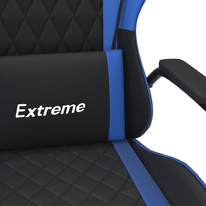 Image du produit vidaXL Gaming-Stuhl Schwarz und Blau Kunstleder,Farbe: Schwarz