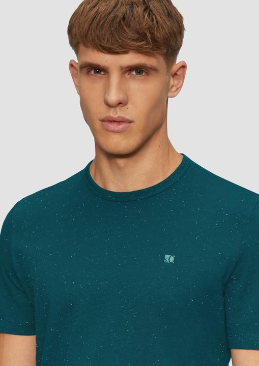 Produktbild S.Oliver T-Shirt Kurzärmeliges Crew-Neck-Shirt mit Logo (M)