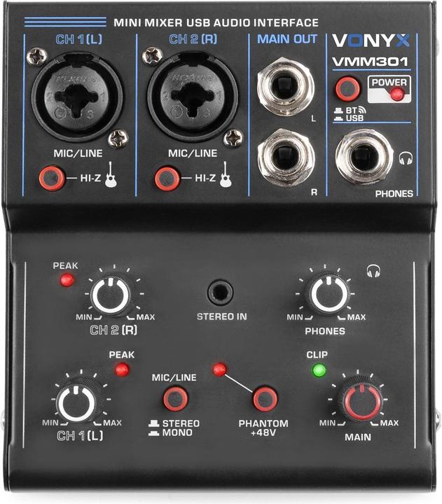 Image du produit Vonyx Table de mixage VMM301 (Studio et mixeur live)