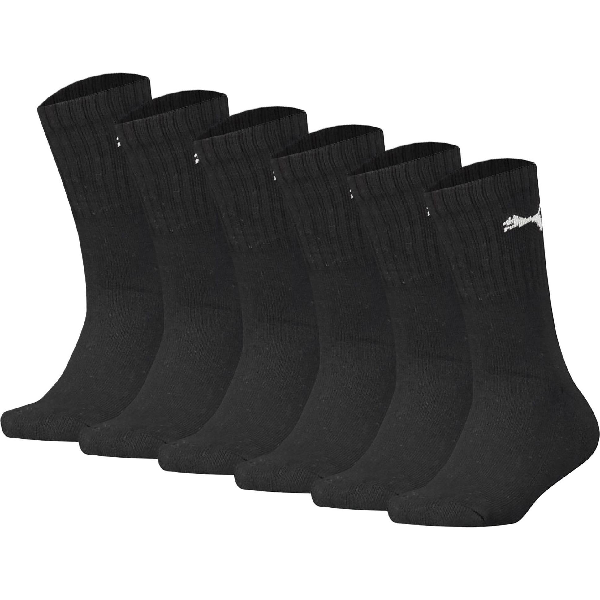 Puma, Herren, Socken, Sport Junior 6p, Schwarz, (6er Pack, 35 - 38)