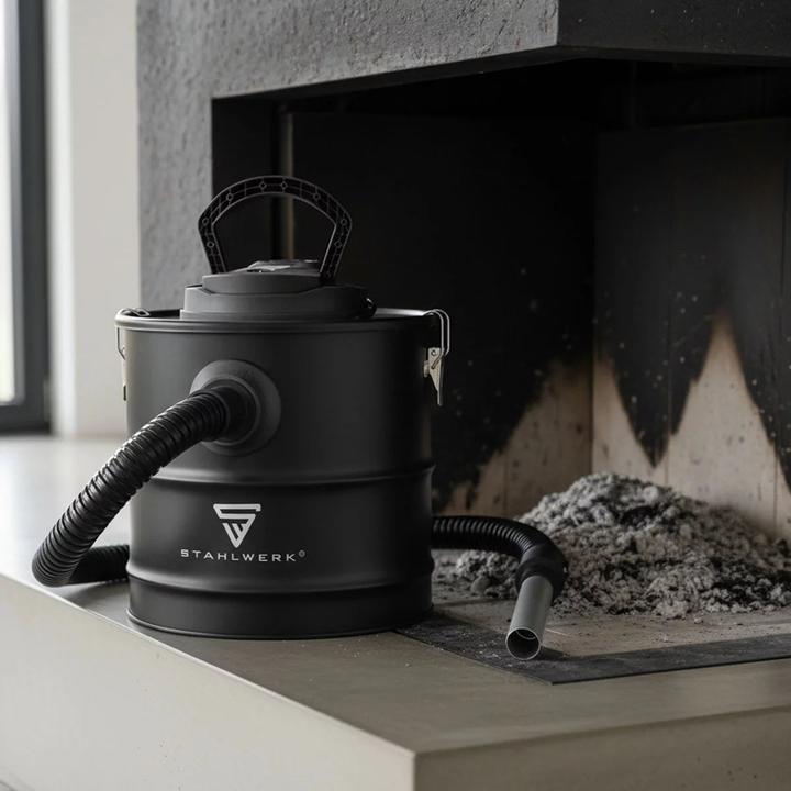Actual product image Stahlwerk Aschesauger mit 1000 W Leistung, 20 Liter Schmutzbehälter, Kaminsauger mit Ausblasfunktion (Ash vacuum cleaner)