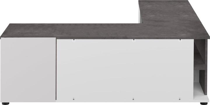 Actual product image Temahome Angle TV Stand white and concrete look (40 x 46 cm)
