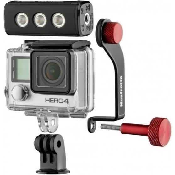 Manfrotto Off Road LED Light Kit (Hero 3, Hero 4), Action Cam Zubehör, Schwarz