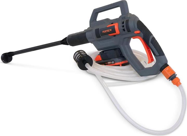 Actual product image Fuxtec 20V Akku Hochdruckreiniger FX-E1HDR20 SET mit 1 x Akku 2Ah, 1 x Ladegerät 1A (Rechargeable battery operated)