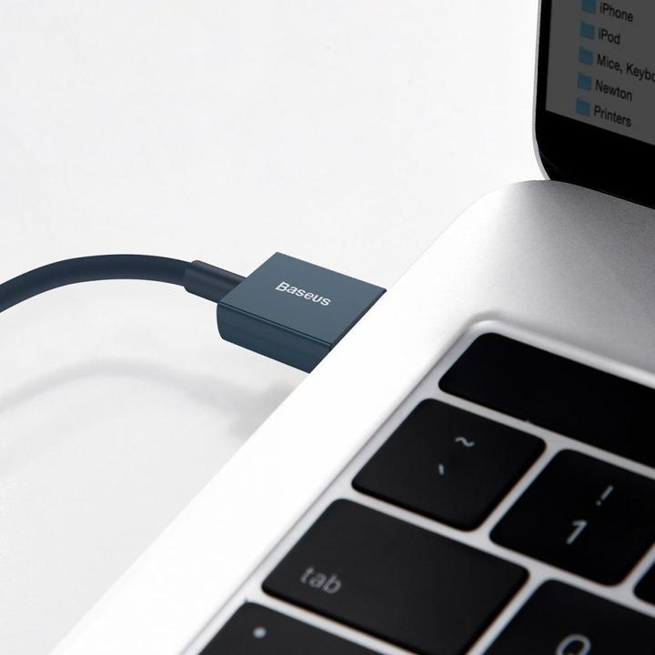Actual product image Baseus Superior Series Cable USB to iP 2.4A 2m (blue) (2 m, USB 2.0)