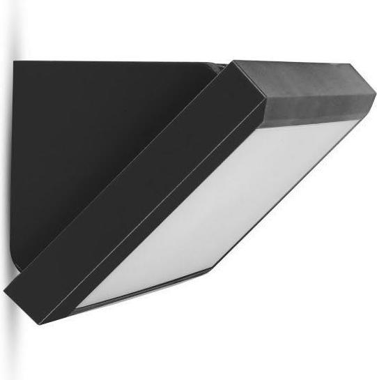 V-TAC LED wall luminaire VT-8054 oblique 12W IP65 4000K 1250lm (SKU 6808) Black (1250 lm)