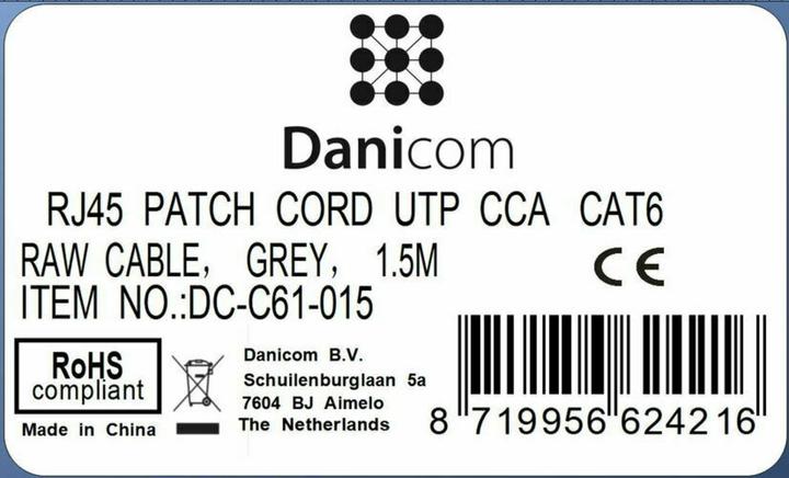 Produktbild Dsit CAT 6 Netzwerkkabel U/UTP (CAT6, 1.50 m)