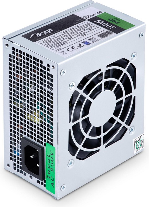 Actual product image Akyga Power supply PRO AK-S1-300 (300 W, Passive, 80 mm) (300 W)