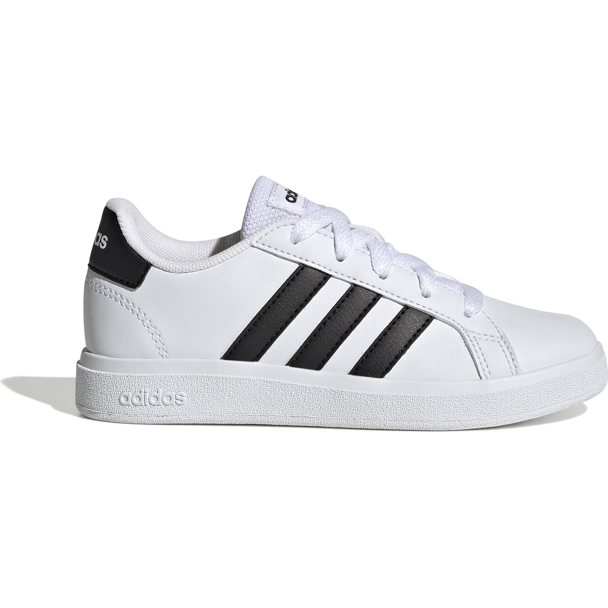 adidas, Herren, Sneaker, GRAND COURT 2.0 K,FTWWHT/CBLAC FTWWHT/CBLACK/CBLACK Grösse: 33, Weiss, (33)