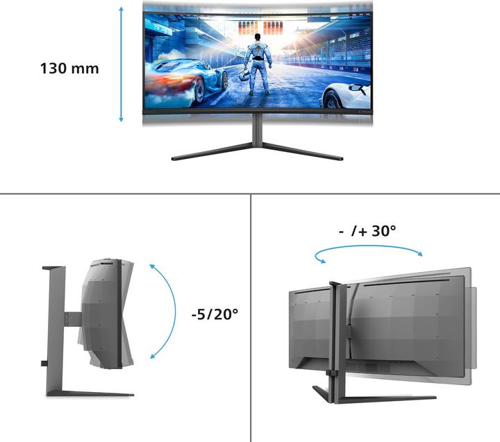 Actual product image Philips 34M2C6500/00  34"-Curved-Gaming Monitor mit QD-OLED-Panel (3440 x 1440 pixels, 34")