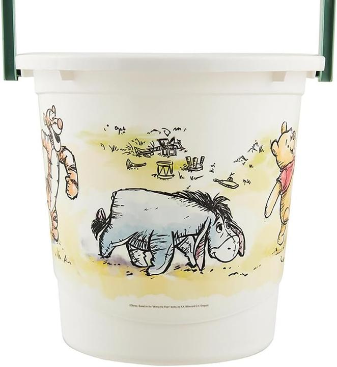 Actual product image keeeper kids nappy pail "karol winnie", with lid, white with Winnie the Pooh decor, with carrying handle