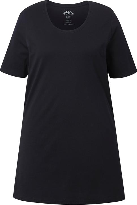 Immagine prodotto Ulla Popken T-shirt dal taglio lungo e svasato con scollo a girocollo e mezze maniche (62)
