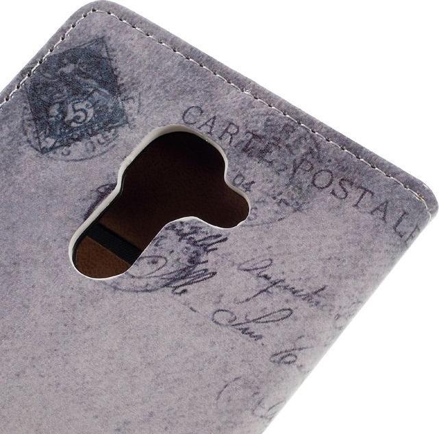 Actual product image MU Style Leather case with USA flag and cat (DTEK60)