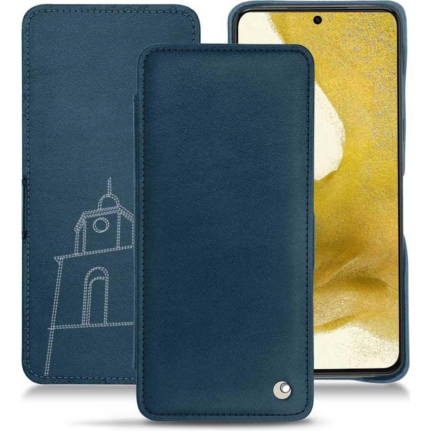 Noreve Lederschutzhülle horizontal (Samsung Galaxy S22), Smartphone Hülle, Blau