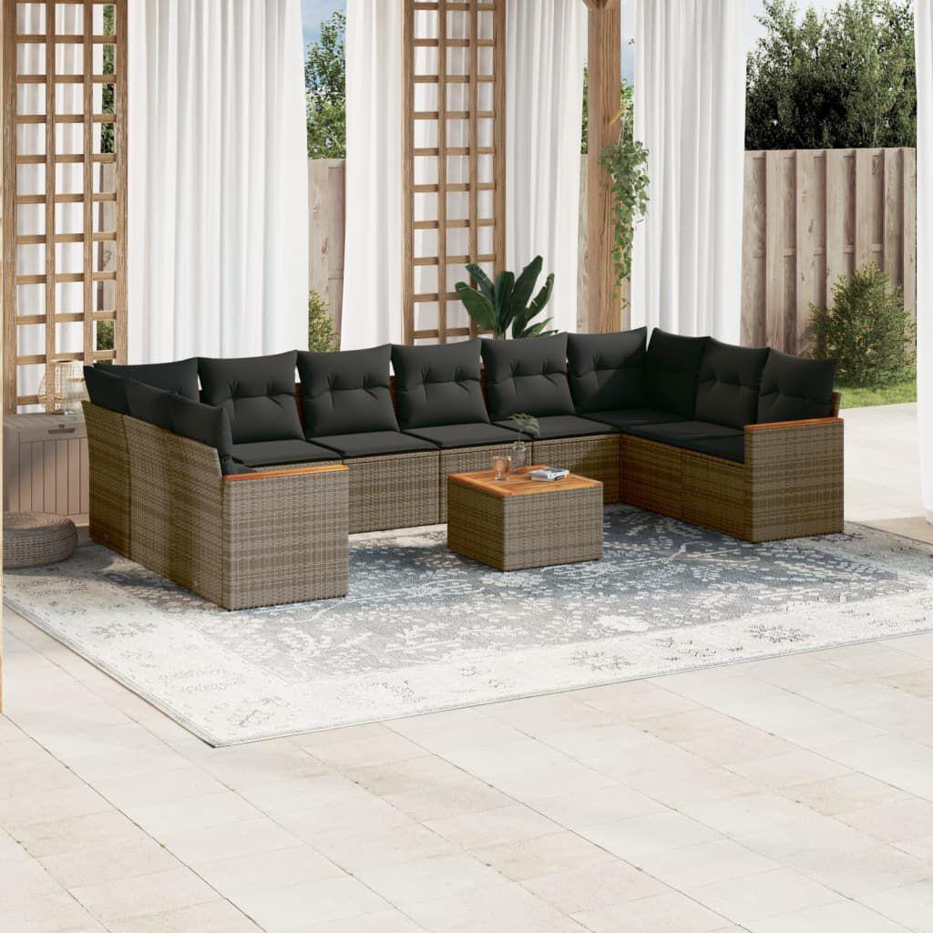 Thumbnail - VidaXL, Gartenlounge, 10-tlg. Garten-Lounge-Set mit Kissen
