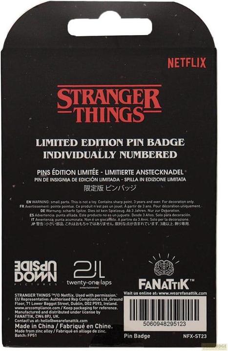 Actual product image Fanattik Stranger Things Ansteck-Pin Castle Byers Limited Edition