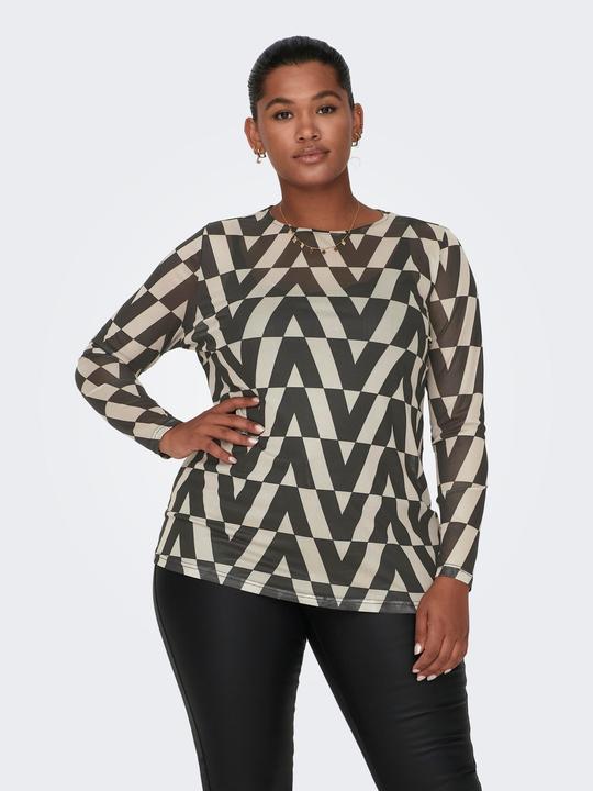 Actual product image Only Curvy mesh top with long sleeves (M)