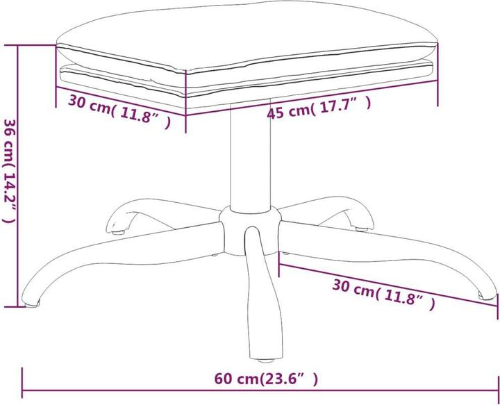 Actual product image vidaXL Fusshocker