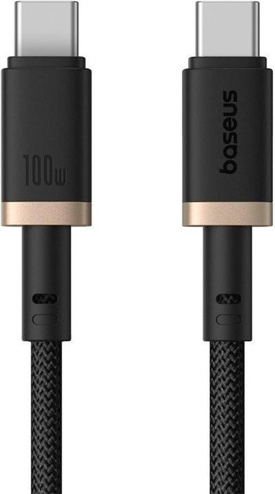 Produktbild Baseus Dura Typ C auf Typ C 100 W Schnellladekabel 1 m Schwarz Gold (1 m, USB 3.2 Gen 1, 100 W)