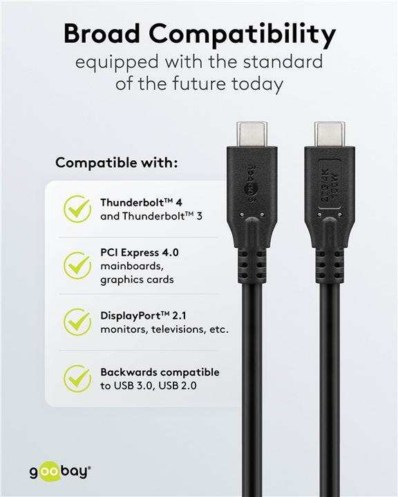 Produktbild Goobay USB Typ C – USB Typ C (3 m, USB 4.0, 100 W)