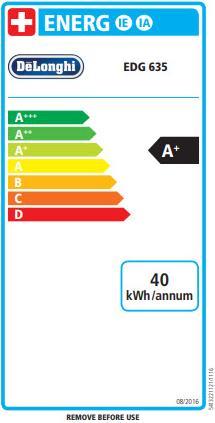 Label énergétique De'Longhi Stelia EDG635.B (NESCAFÉ Dolce Gusto)