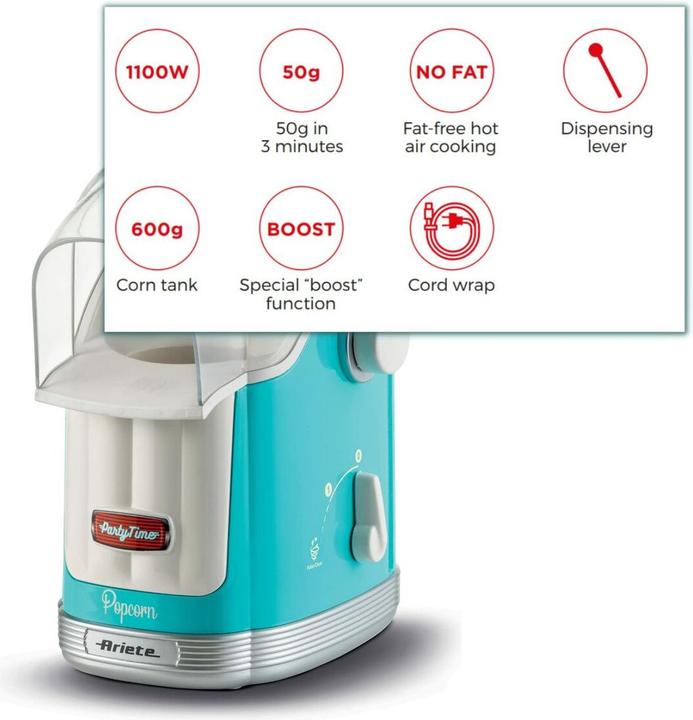 Produktbild Ariete 2958 Popcorn-Maschine Party Time