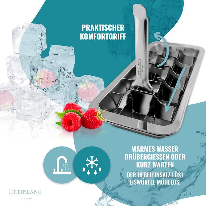 Image du produit Dreiklang-be smart Bac à glaçons à trois compartiments avec poignée confort