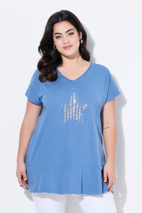 Produktbild Angel of Style T-Shirt, oversized, Pailletten-Stern, Volant (50)