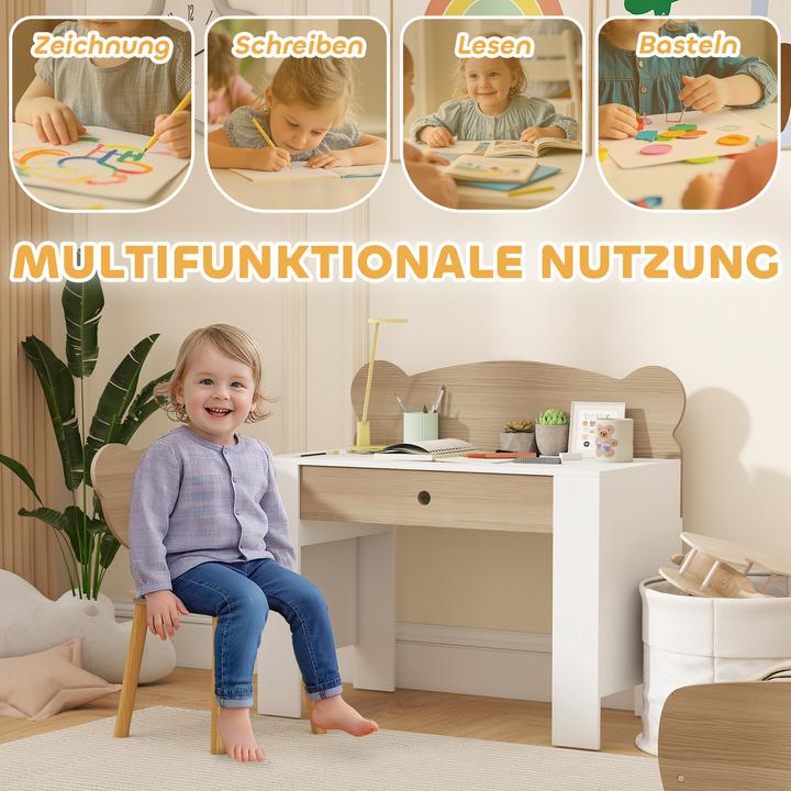 Actual product image Aiyaplay Kinderschreibtisch Set MDF, Kiefernholz Naturholz (Child seating group)