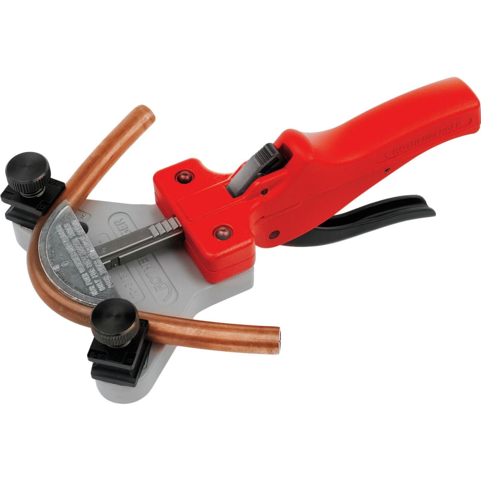 Rothenberger, Pinza tronchese, Utensile di piegatura a una mano CURVA TUBI fino a 90° Campo di lavoro 1/4 -5/16 -3/8 -1/2 ″ 5 pezzi (400 mm)