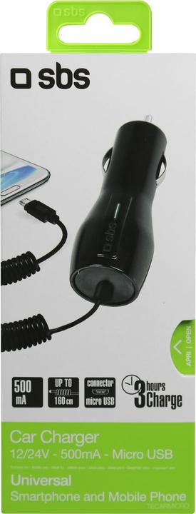 Produktbild SBS Car charger micro USB 500 mAh