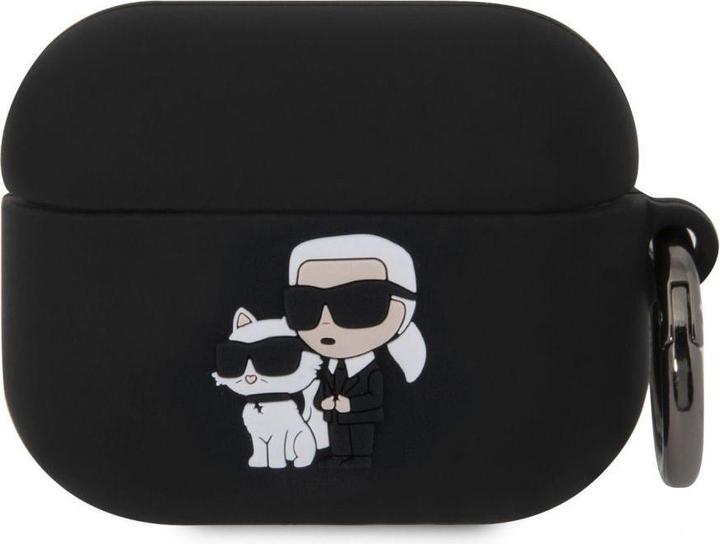 Produktbild Karl Lagerfeld 3D Logo NFT Karl and Choupette Silicone Case for AirPods Pro Black (Kopfhörer Hülle)