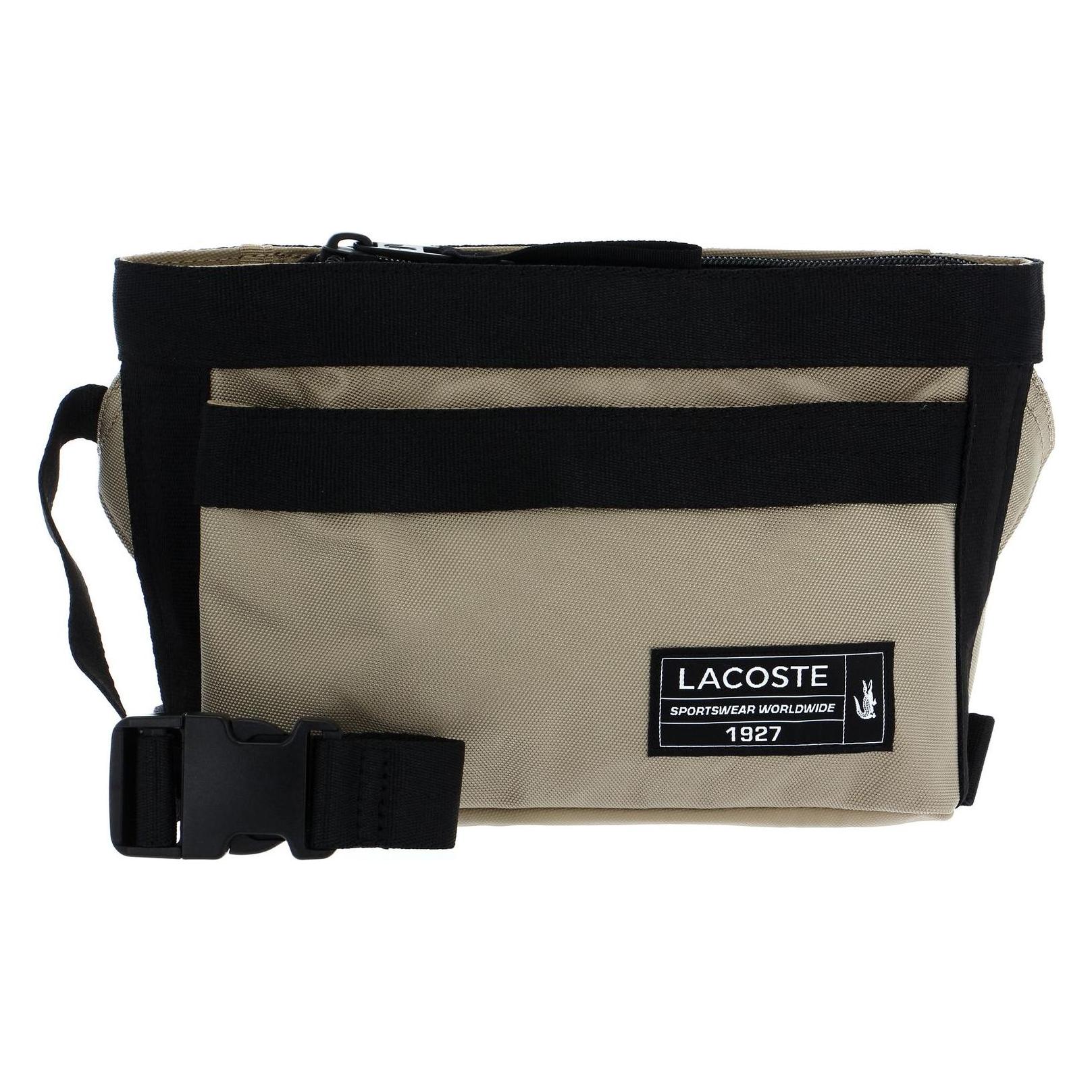 Lacoste, Herren, Handtasche, Outdoor Croc Reporter Bag, Schwarz, Beige