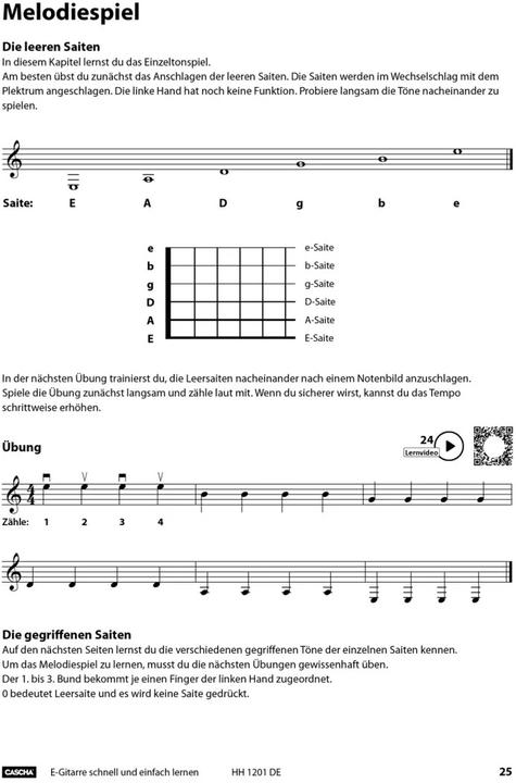 Produktbild E-Gitarre - Schnell und einfach lernen, m. Audio-CD + DVD (Deutsch, HAGE Musikverlag GmbH & Co. KG, 2011)