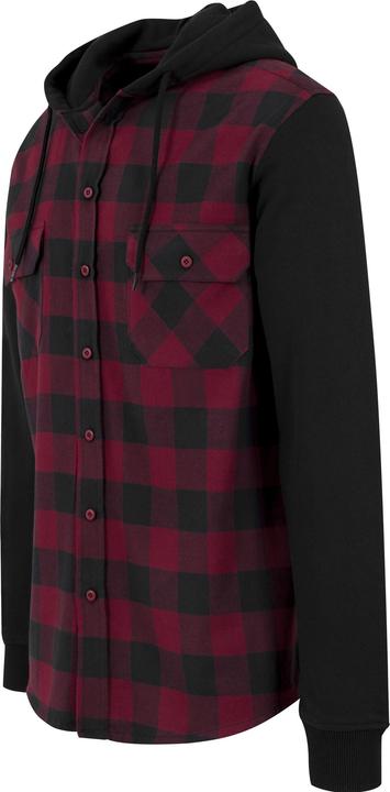 Produktbild Urban Classics Hooded Checked Flanell Sweat Sleeve Shirt (XXL)