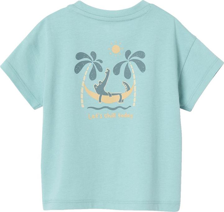 Actual product image Vertbaudet Bio-Kollektion: Baby T-Shirt mit Print hinten und Verschluss an der Schulter (80)